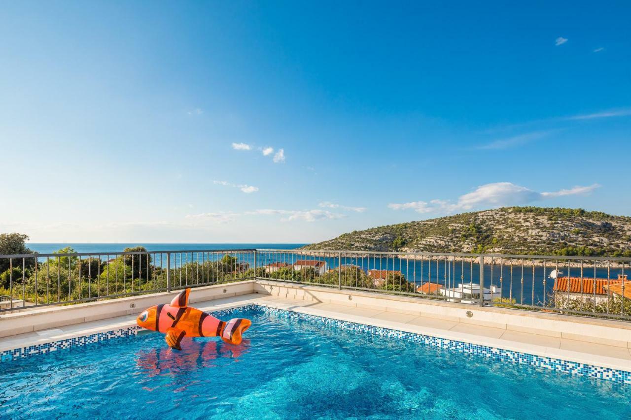 Villa Diomedes With The Sea View And The Pool Рогозниця Екстер'єр фото